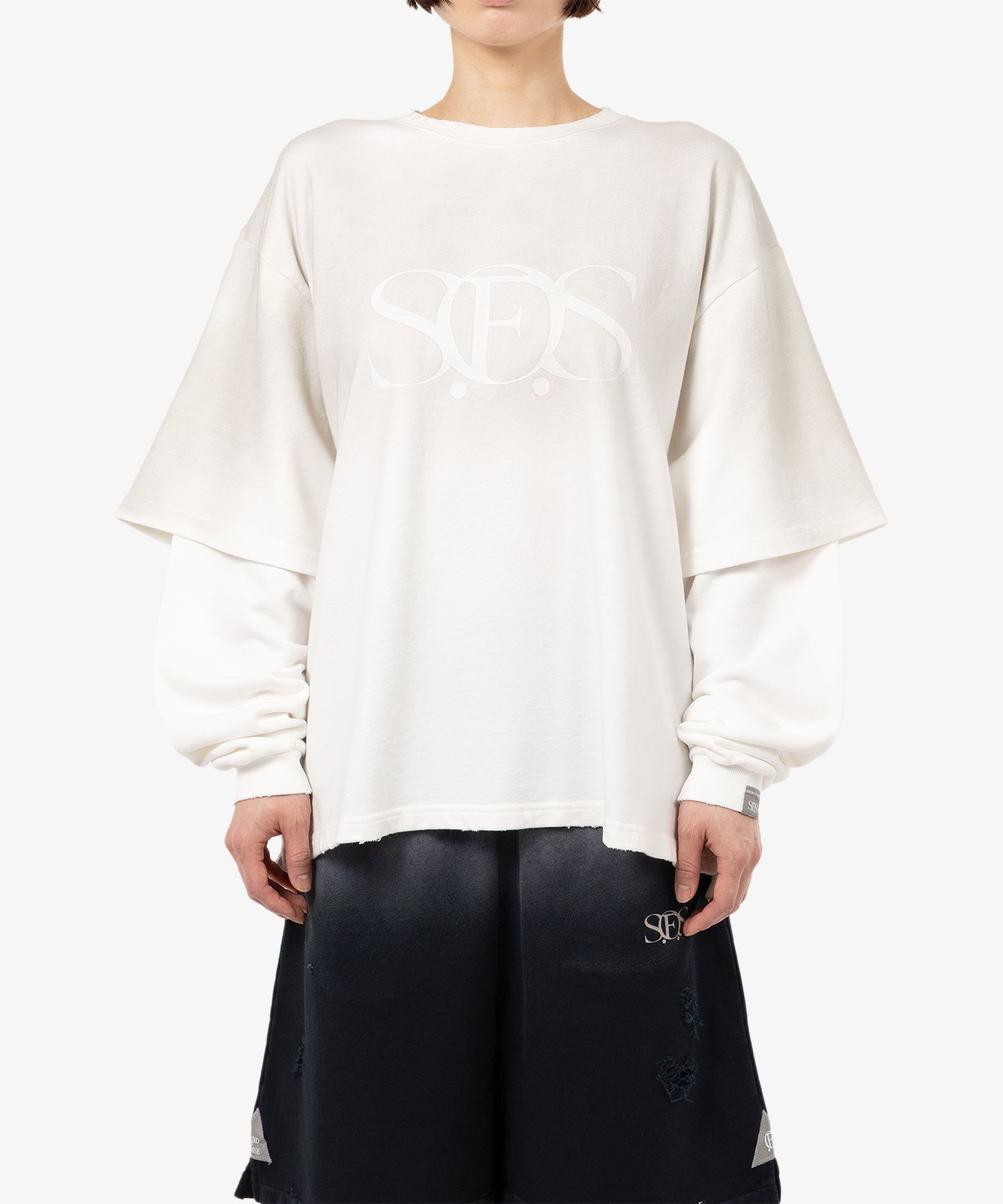 S.O.S Sun Faded Like Layered Sweatshirt
