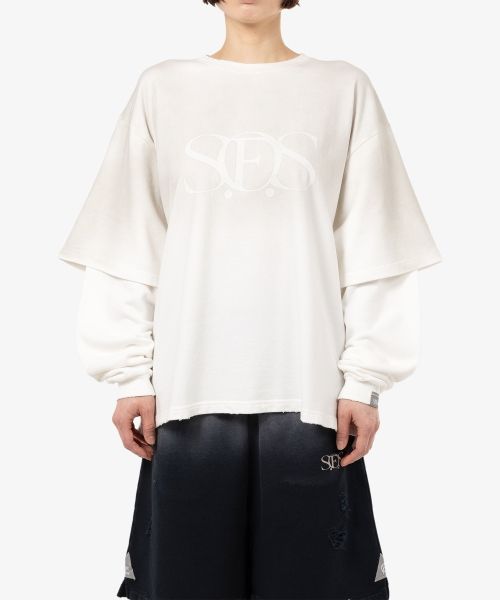 S.O.S Sun Faded Like Layered Sweatshirt