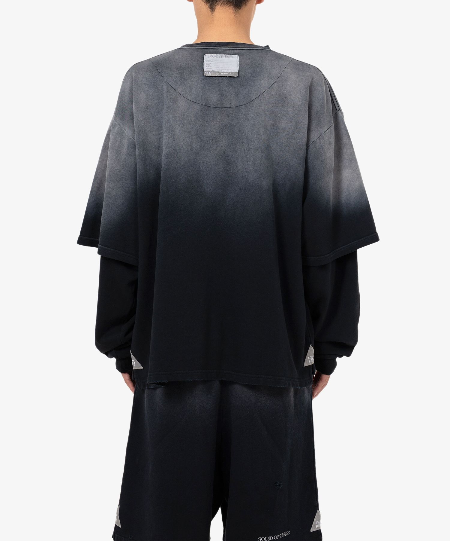 S.O.S Sun Faded Like Layered Sweatshirt