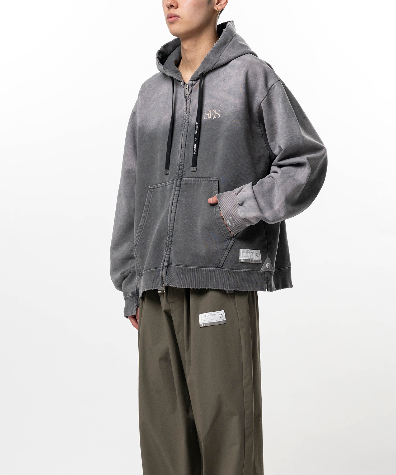 S.O.S Sun Faded Like Zip-up Hoodie