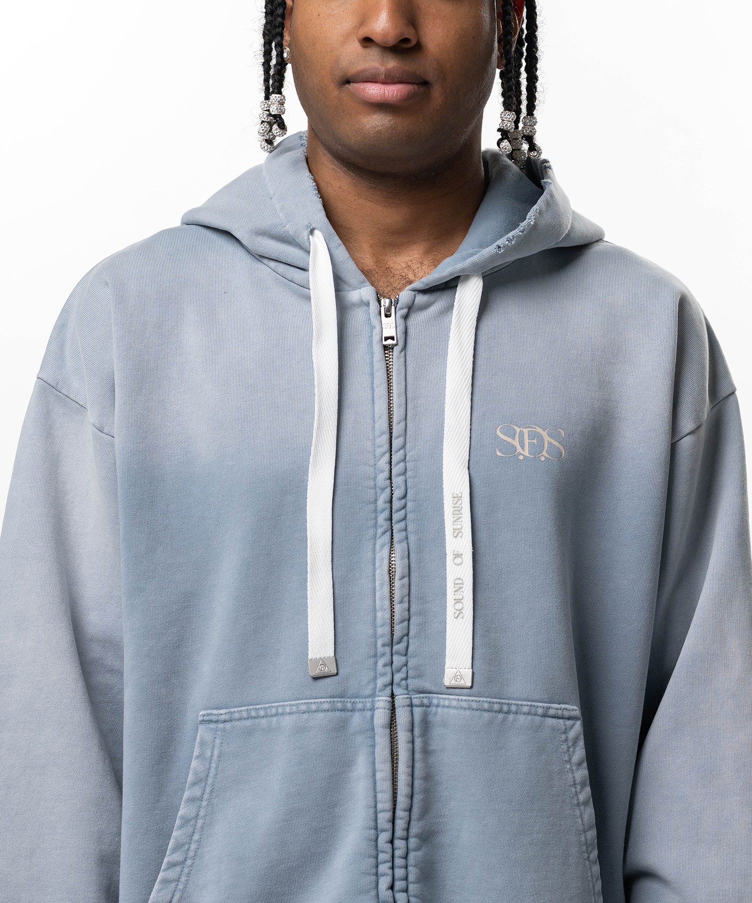 S.O.S Sun Faded Like Zip-up Hoodie