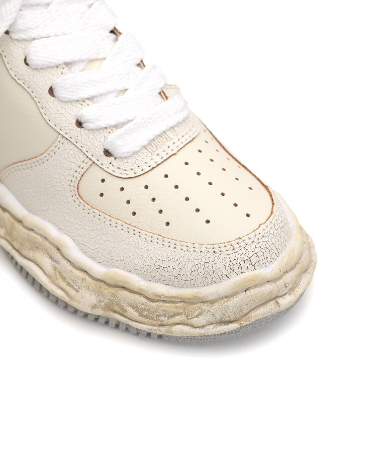 "WAYNE" OG Sole Cracking Leather Low-top Sneaker