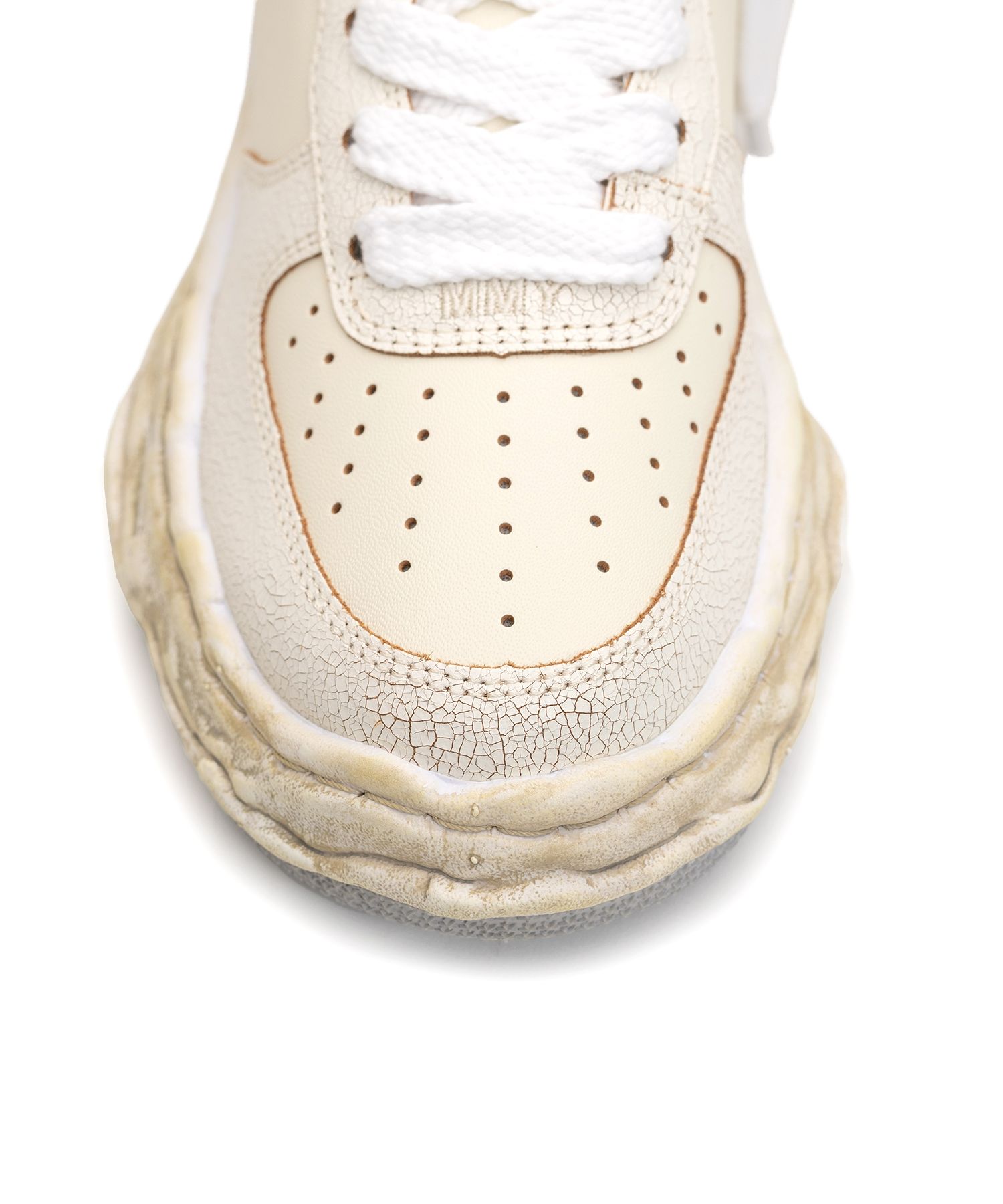 "WAYNE" OG Sole Cracking Leather Low-top Sneaker