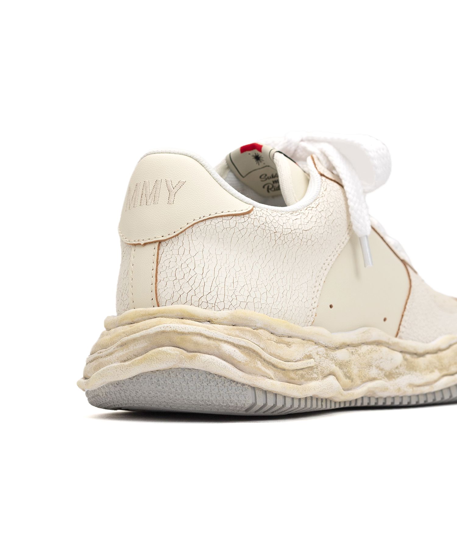 "WAYNE" OG Sole Cracking Leather Low-top Sneaker