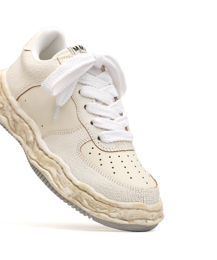 "WAYNE" OG Sole Cracking Leather Low-top Sneaker