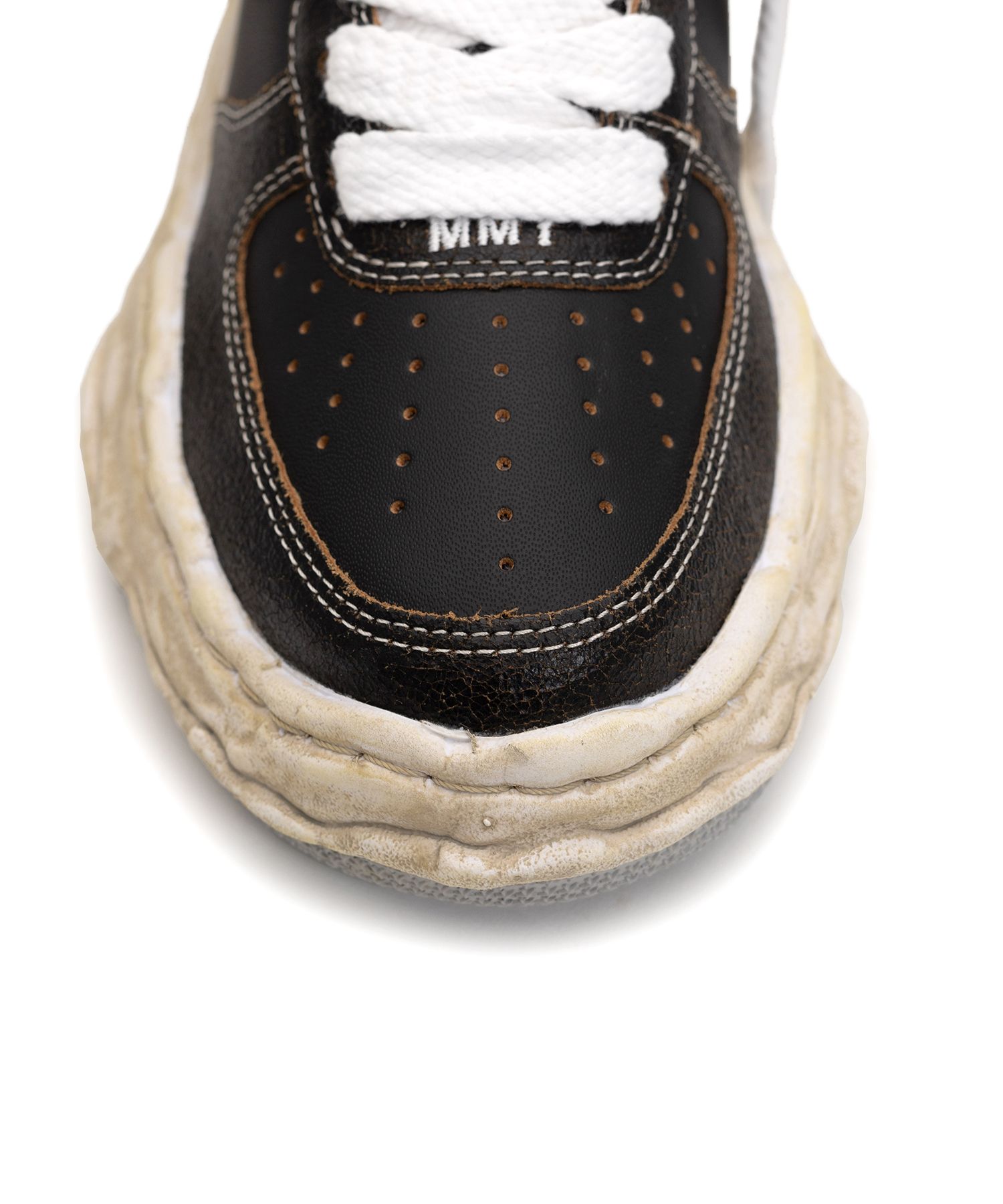 "WAYNE" OG Sole Cracking Leather Low-top Sneaker