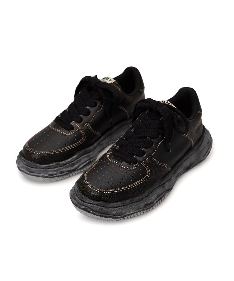 "WAYNE" OG Sole Cracking Leather Low-top Sneaker