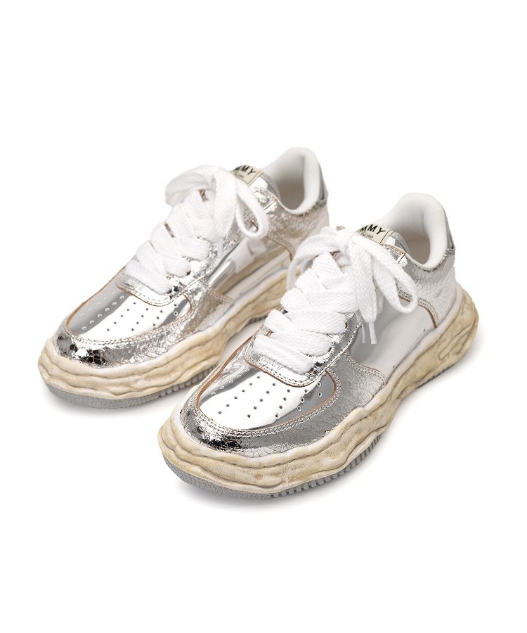 "WAYNE" OG Sole Cracking Leather Low-top Sneaker