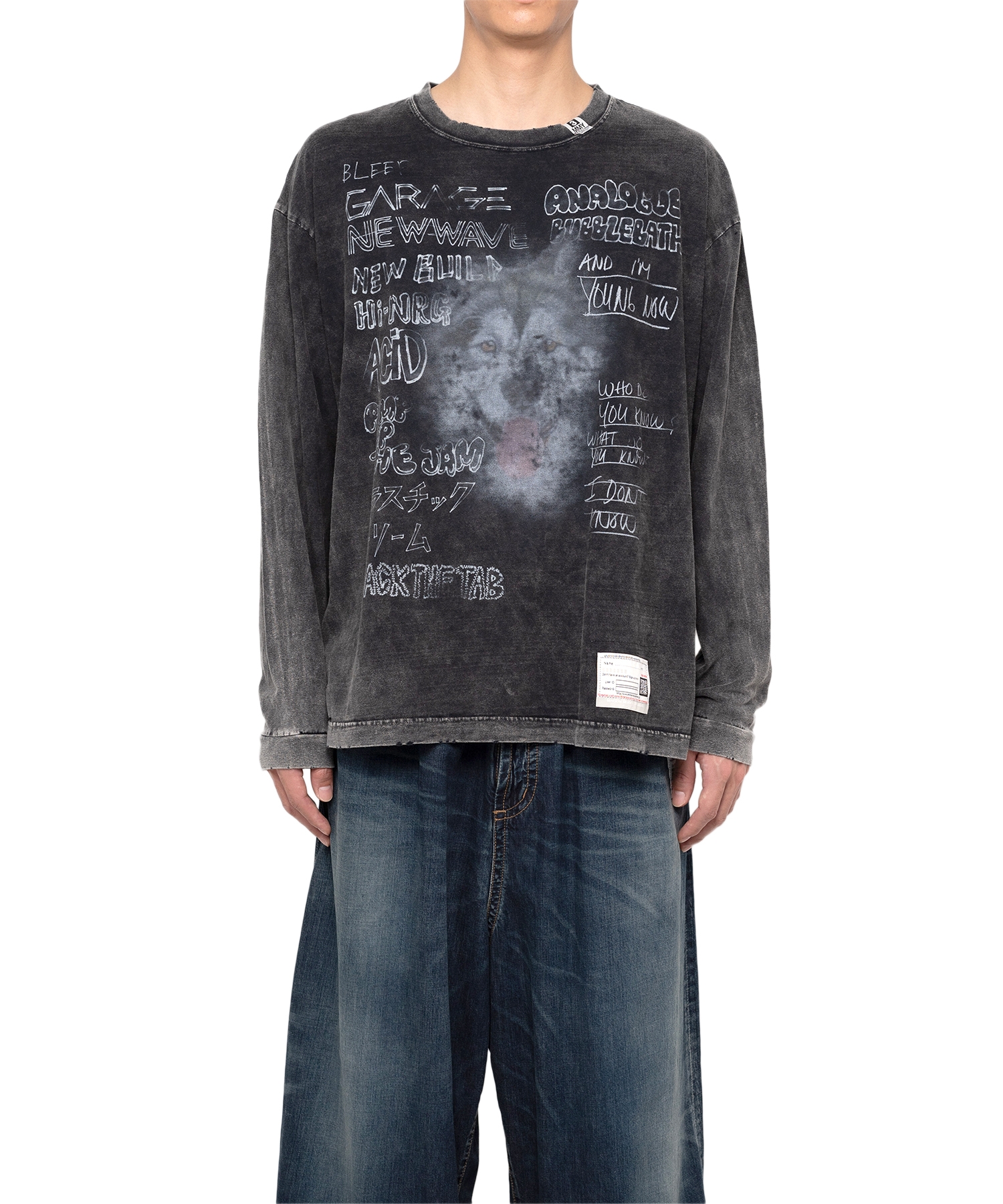 Bleached Long-sleeve T-shirt