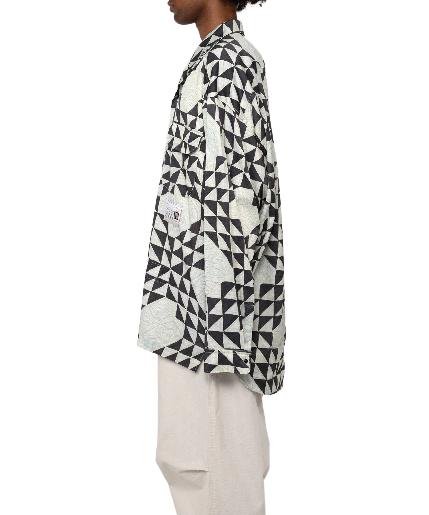 Triangle-Quilt Printed Shirt