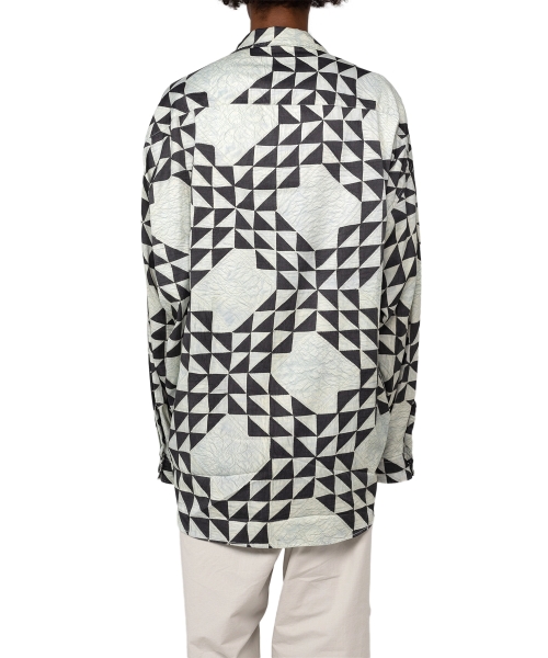 Triangle-Quilt Printed Shirt