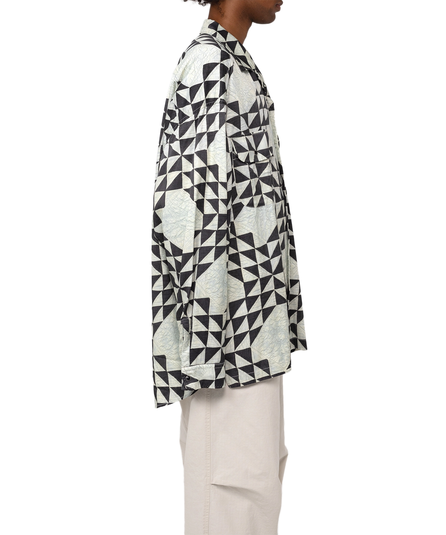 Triangle-Quilt Printed Shirt