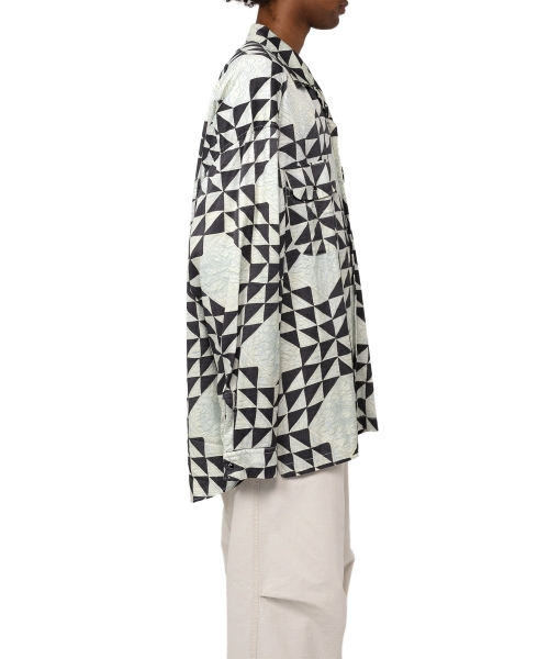 Triangle-Quilt Printed Shirt