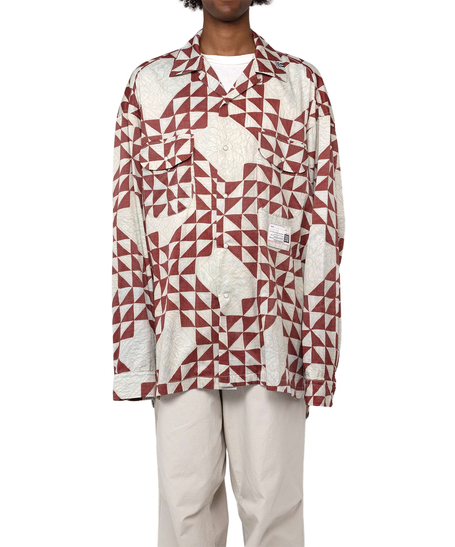 Triangle-Quilt Printed Shirt