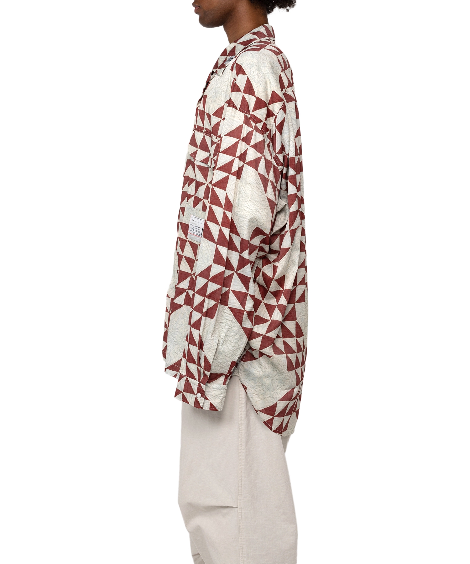 Triangle-Quilt Printed Shirt