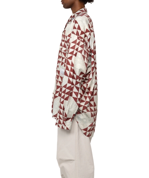 Triangle-Quilt Printed Shirt