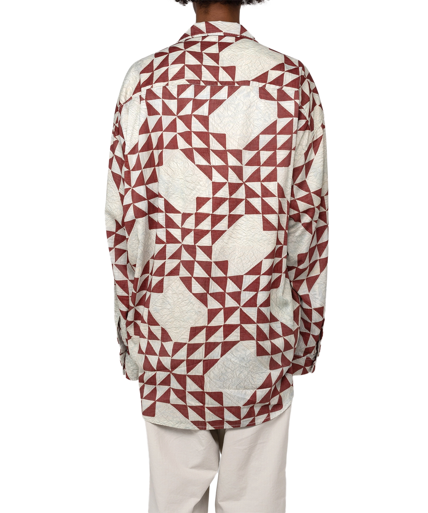 Triangle-Quilt Printed Shirt