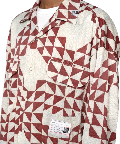 Triangle-Quilt Printed Shirt