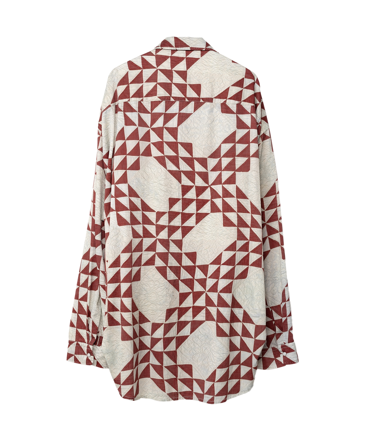 Triangle-Quilt Printed Shirt