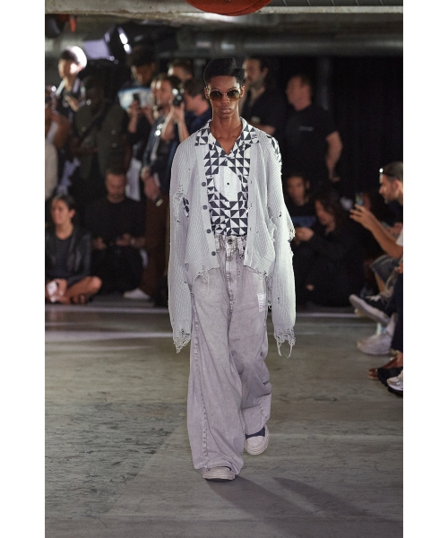 Triangle-Quilt Printed Shirt