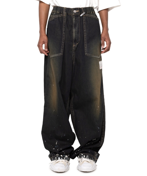 Painted Denim Baker Pants