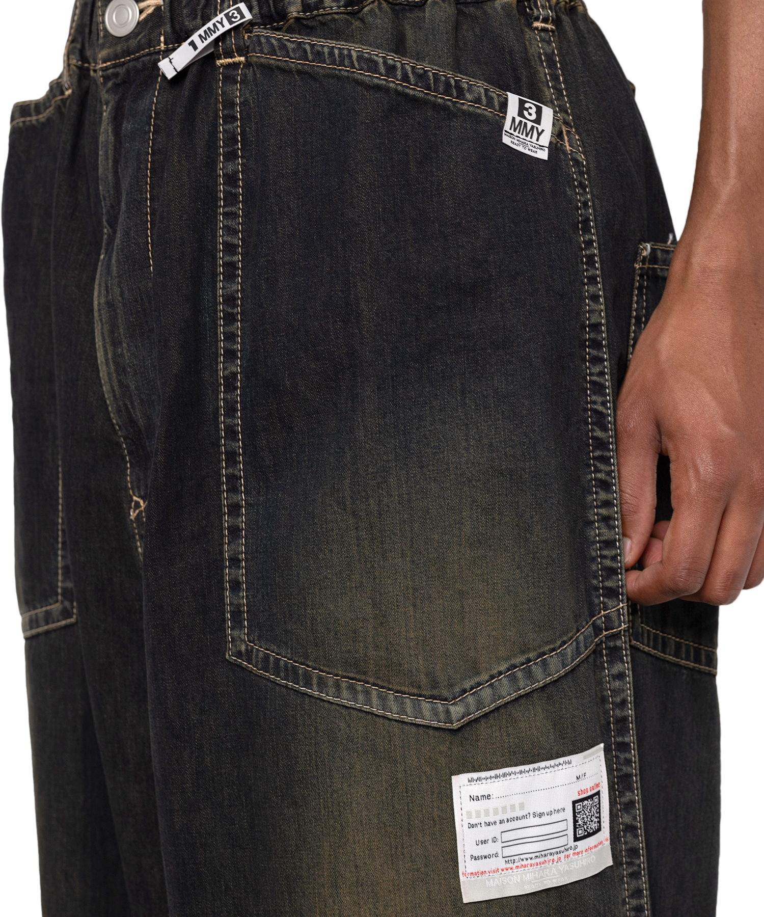 Painted Denim Baker Pants