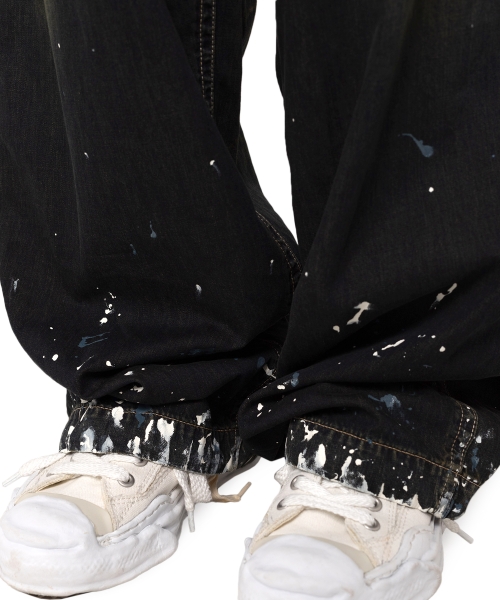 Painted Denim Baker Pants