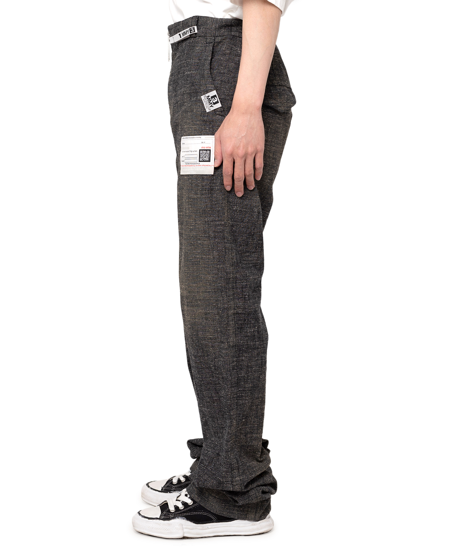 Slub Nep Tweed Wide Pants