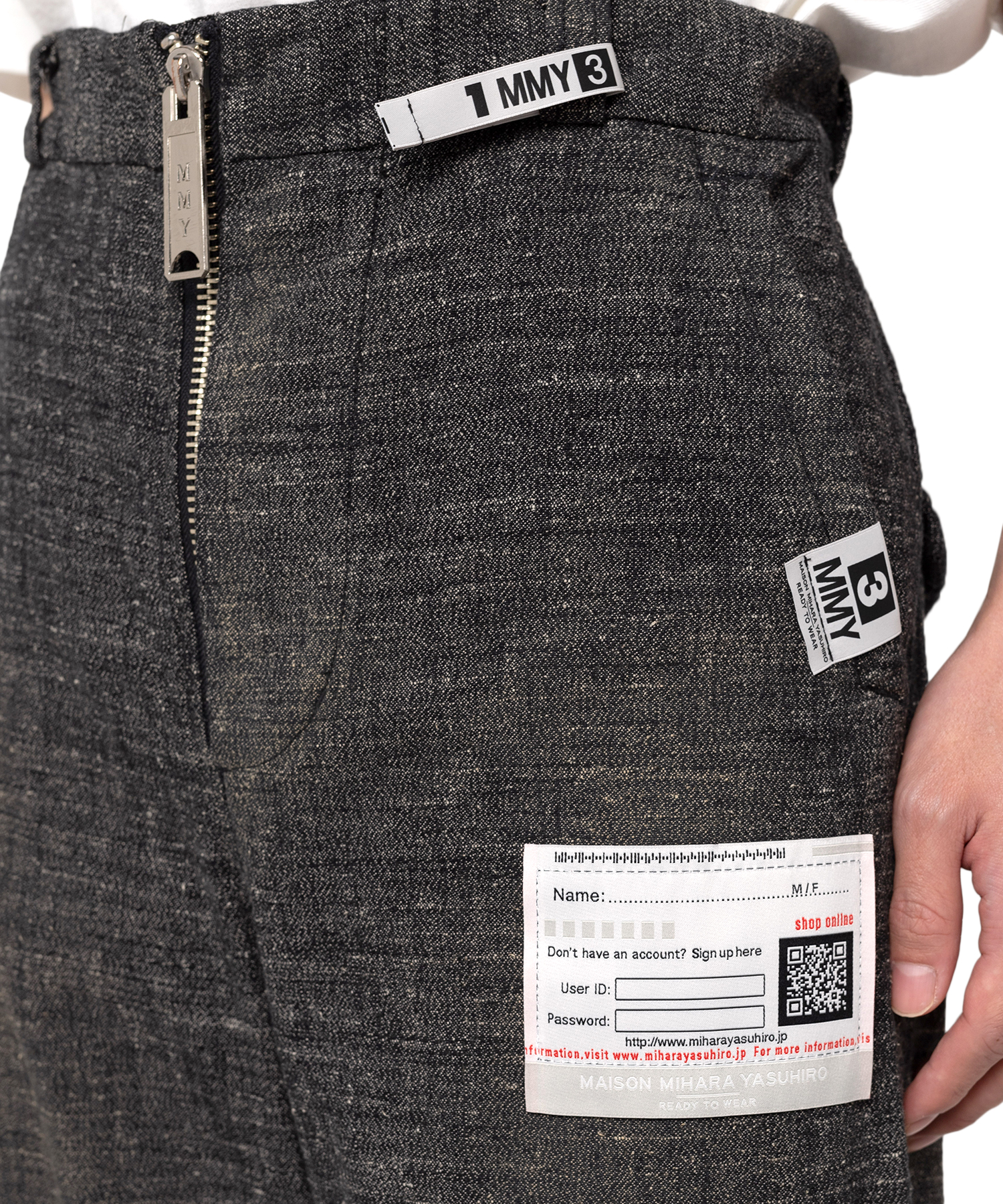 Slub Nep Tweed Wide Pants