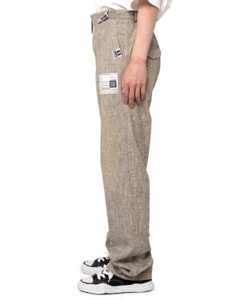 Slub Nep Tweed Wide Pants