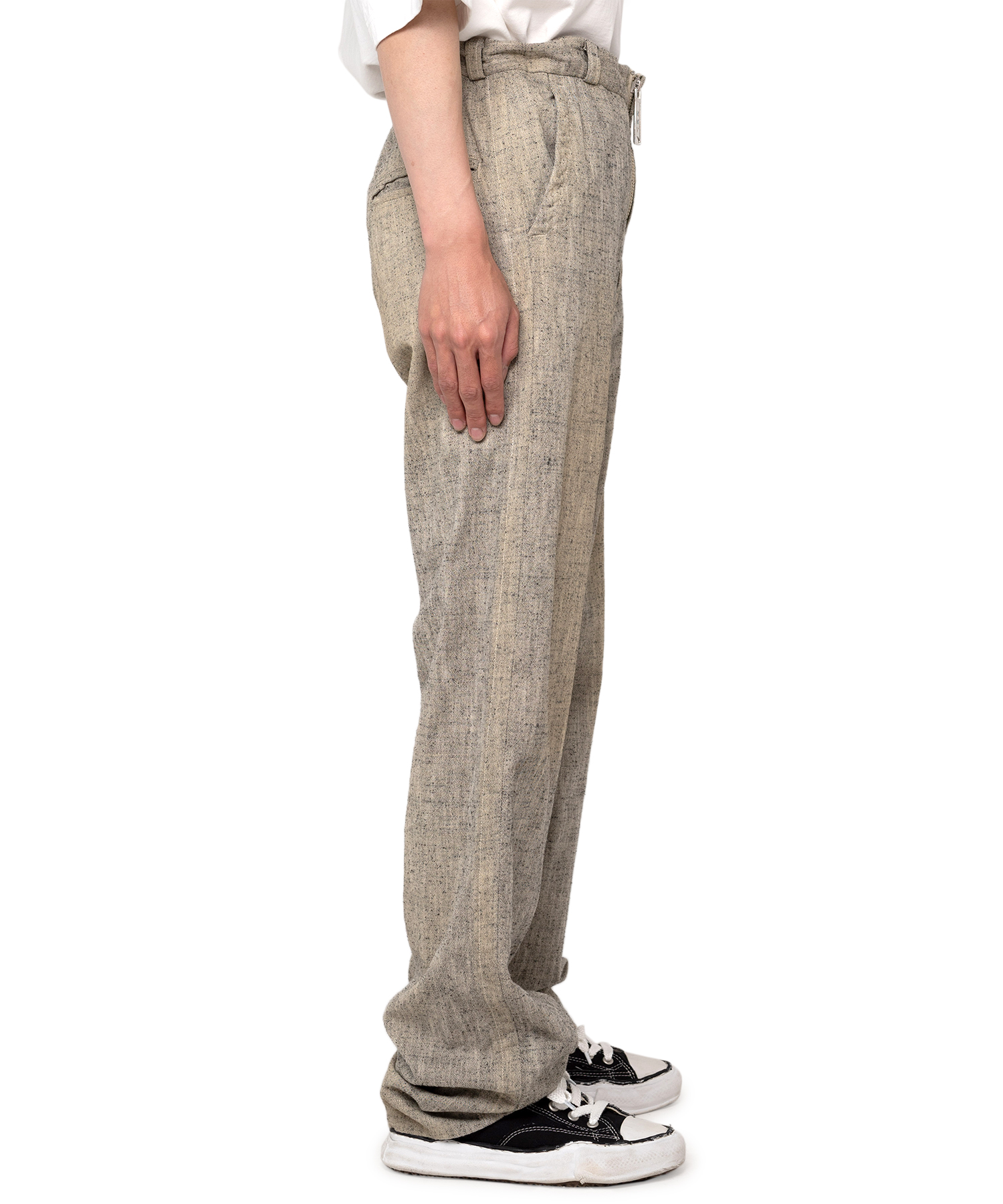 Slub Nep Tweed Wide Pants