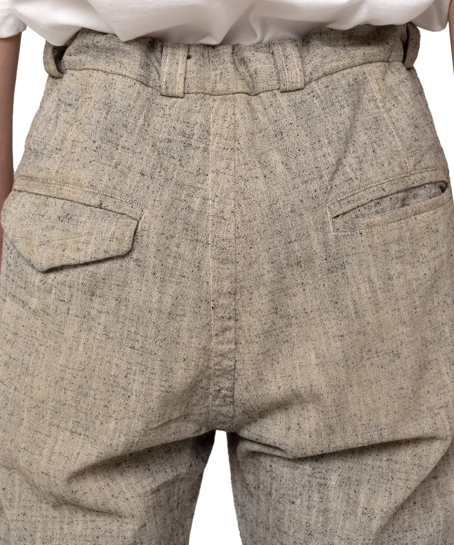 Slub Nep Tweed Wide Pants