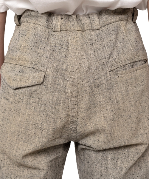 Slub Nep Tweed Wide Pants