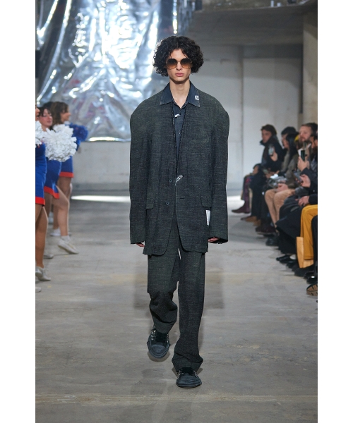 Slub Nep Tweed Wide Pants