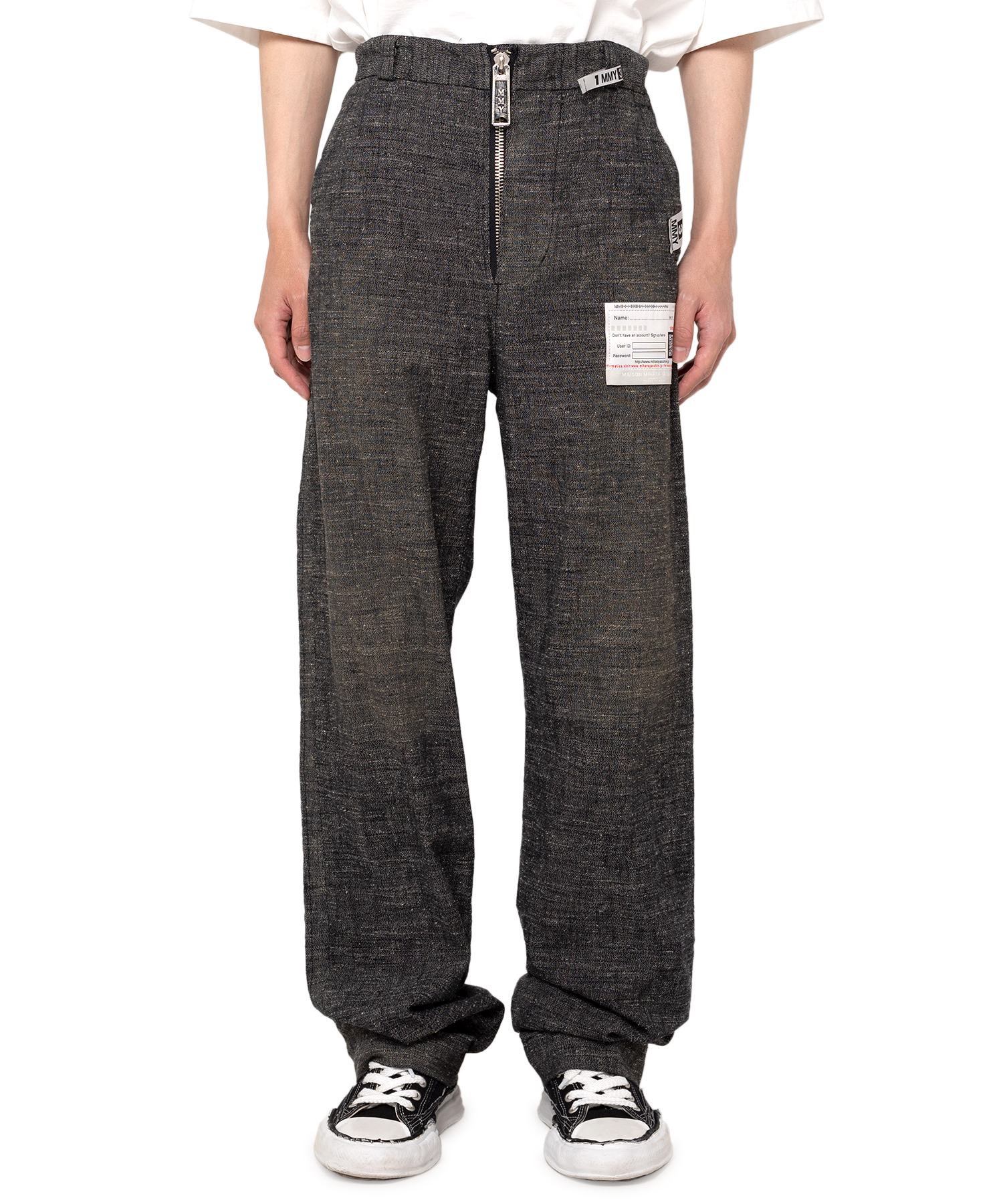 Slub Nep Tweed Wide Pants