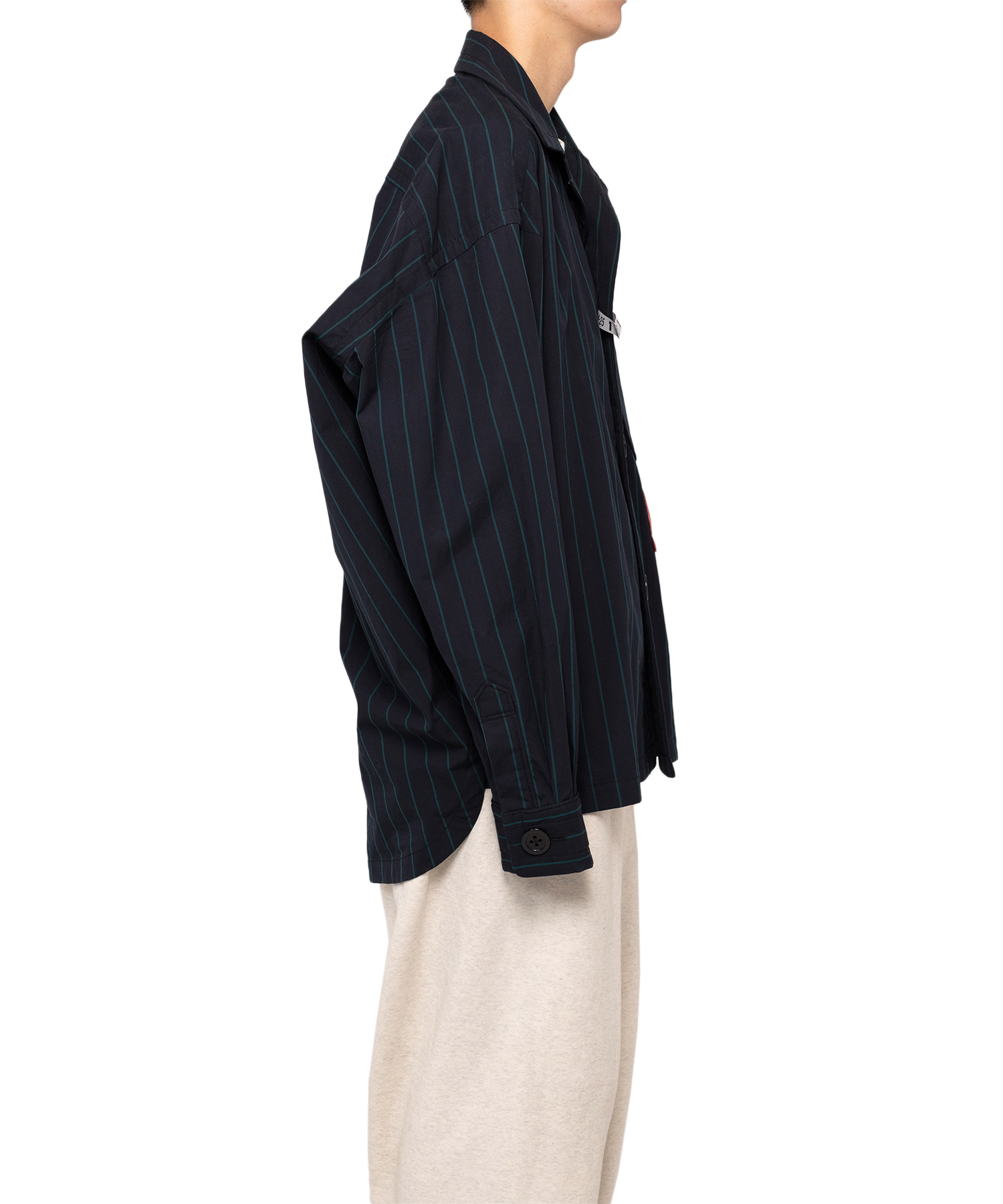 Amateur Sewn Like Strip Shirt