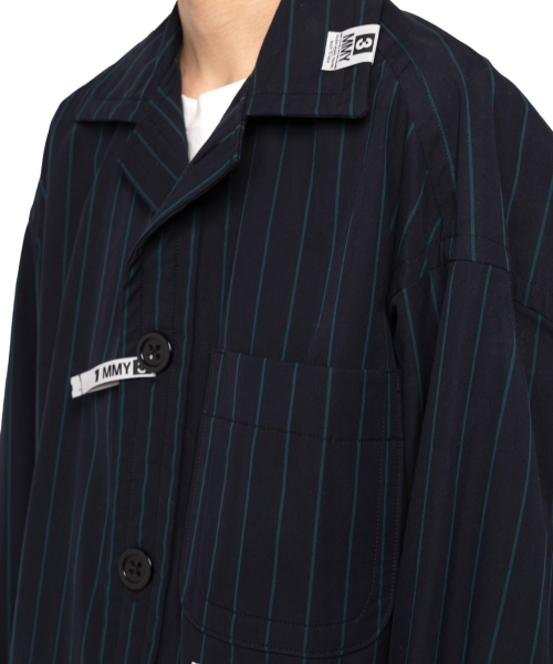 Amateur Sewn Like Strip Shirt