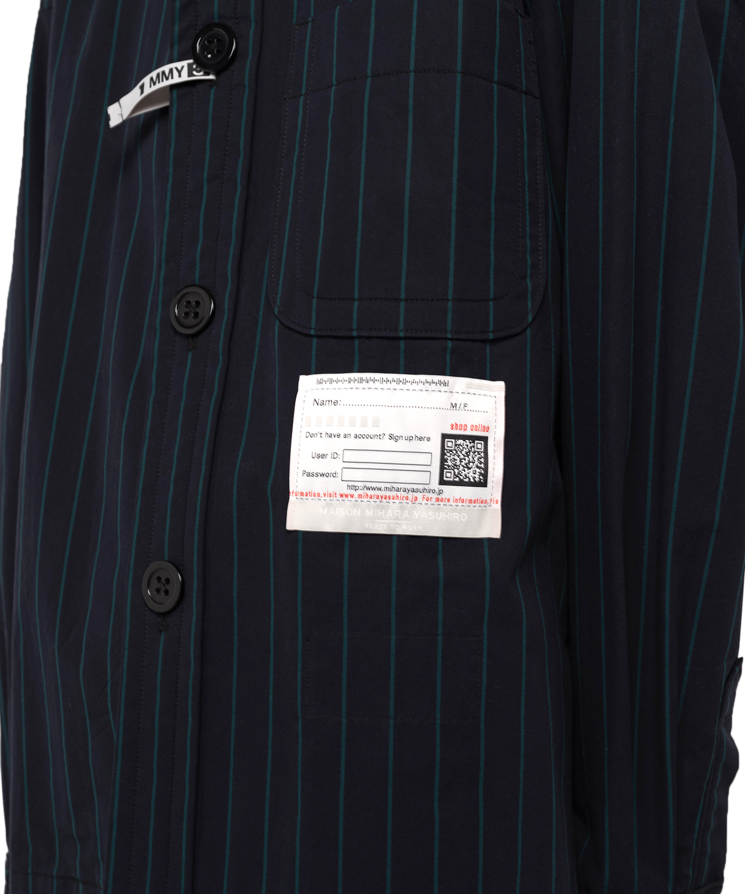 Amateur Sewn Like Strip Shirt