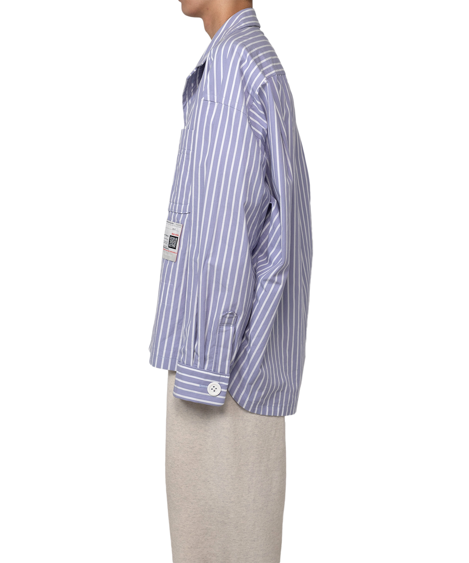 Amateur Sewn Like Strip Shirt