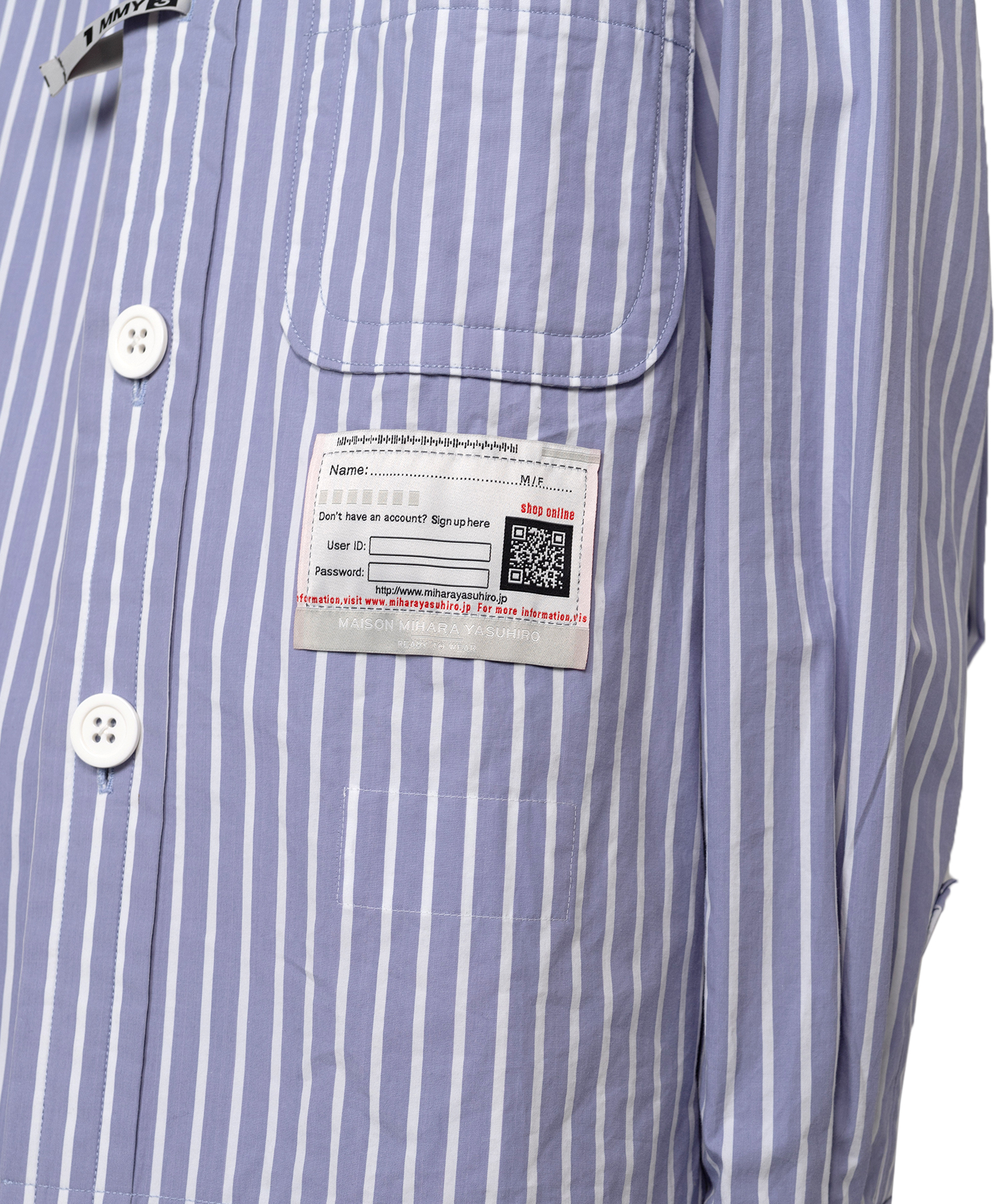 Amateur Sewn Like Strip Shirt