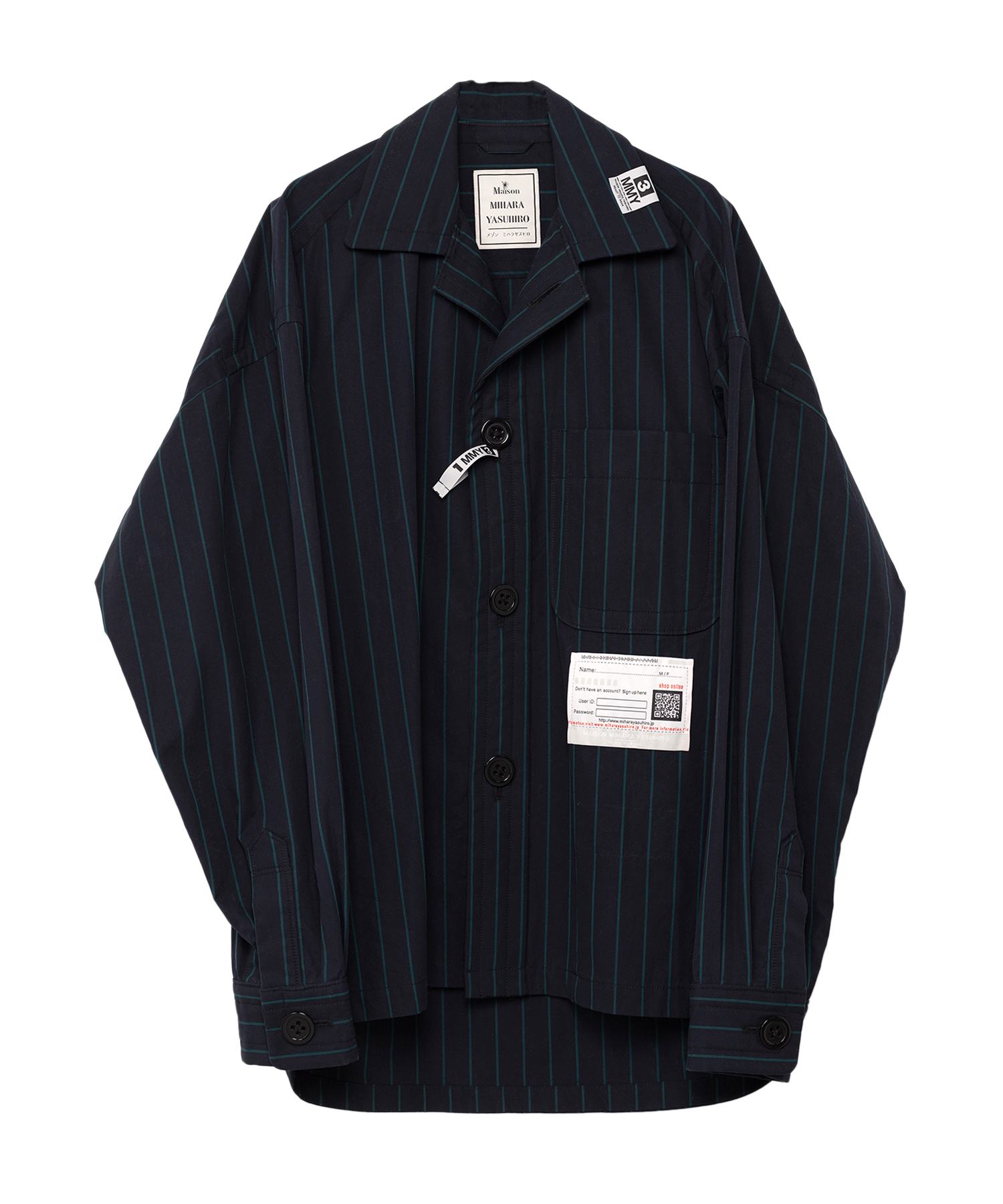 Amateur Sewn Like Strip Shirt