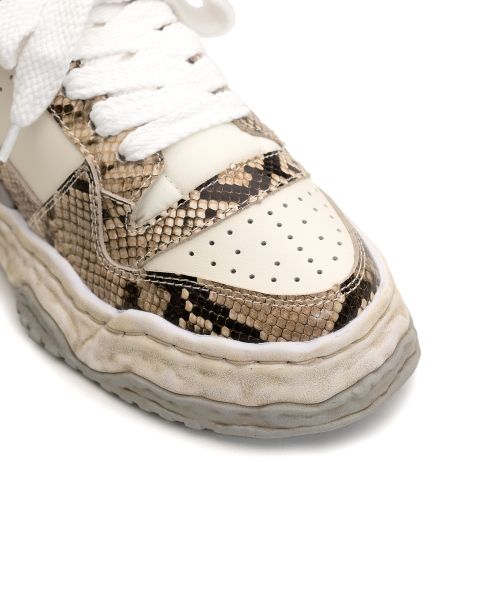 "KEITH" OG Sole Python Printed Leather Low-top Sneaker