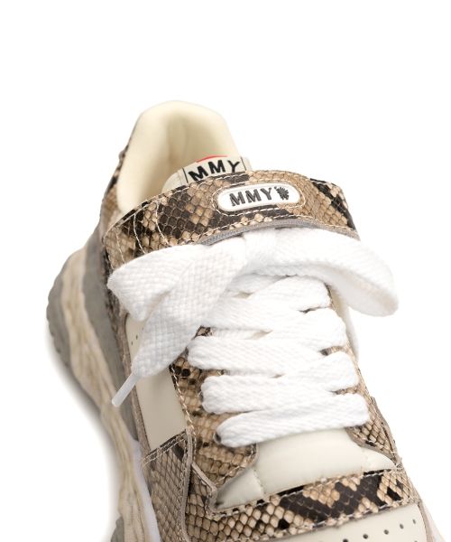 "KEITH" OG Sole Python Printed Leather Low-top Sneaker