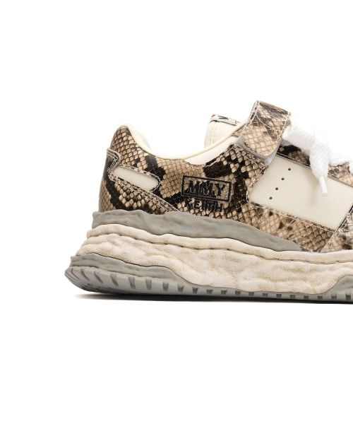 "KEITH" OG Sole Python Printed Leather Low-top Sneaker