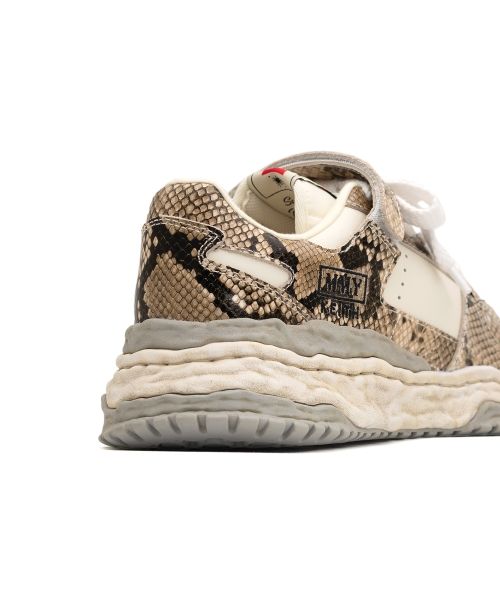 "KEITH" OG Sole Python Printed Leather Low-top Sneaker