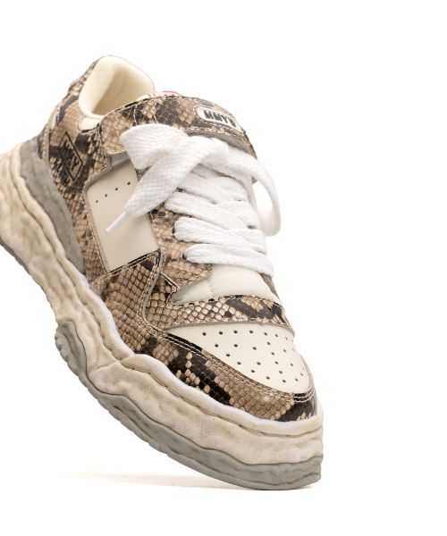 "KEITH" OG Sole Python Printed Leather Low-top Sneaker