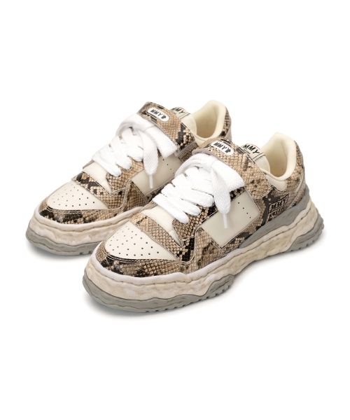 "KEITH" OG Sole Python Printed Leather Low-top Sneaker