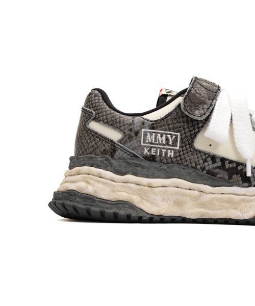 "KEITH" OG Sole Python Printed Leather Low-top Sneaker