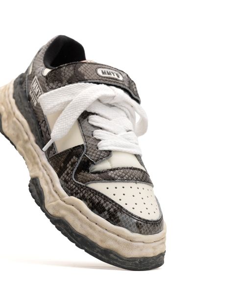 "KEITH" OG Sole Python Printed Leather Low-top Sneaker