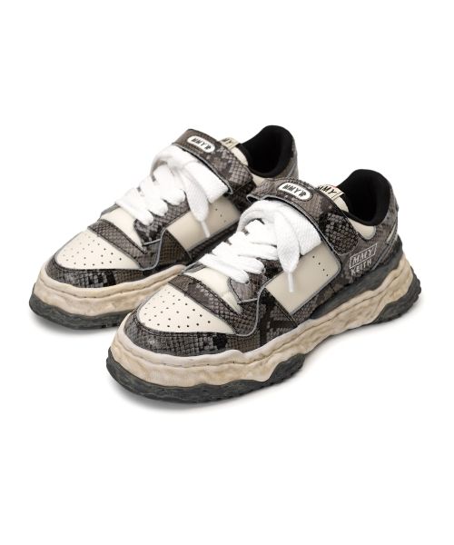 "KEITH" OG Sole Python Printed Leather Low-top Sneaker